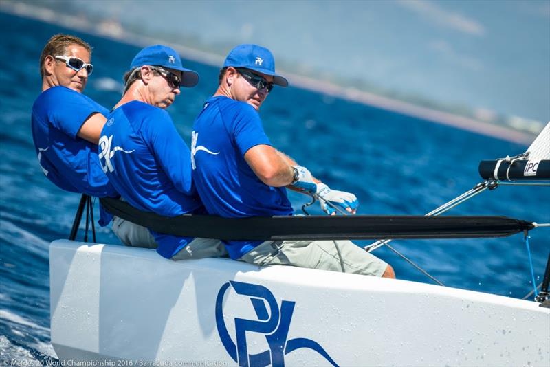 Drew Freides at the 2016 Melges 20 Worlds photo copyright Melges 20 World Championship / Barracuda Communication taken at Club Nautico Scarlino and featuring the Melges 20 class