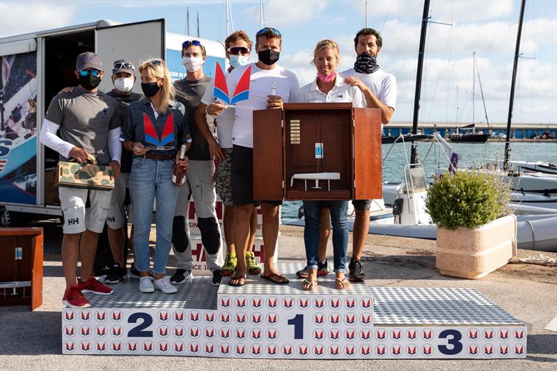 Melges 20 World Championship at Cala Galera, Greece prize giving photo copyright MWL / Zerogradinord taken at  and featuring the Melges 20 class