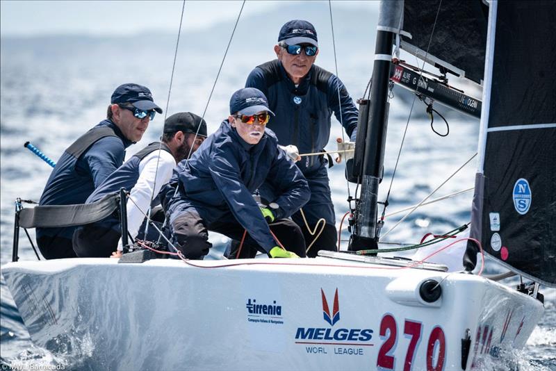Stig on day 2 of the Melges 20 World League European Division Leg 2, Puntaldia photo copyright International Melges 20 Class Association taken at  and featuring the Melges 20 class