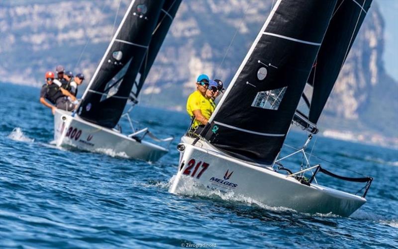 2019 Melges 20 European Championship - Day 1 photo copyright Zerogradinord / IM20CA taken at Fraglia Vela Malcesine and featuring the Melges 20 class