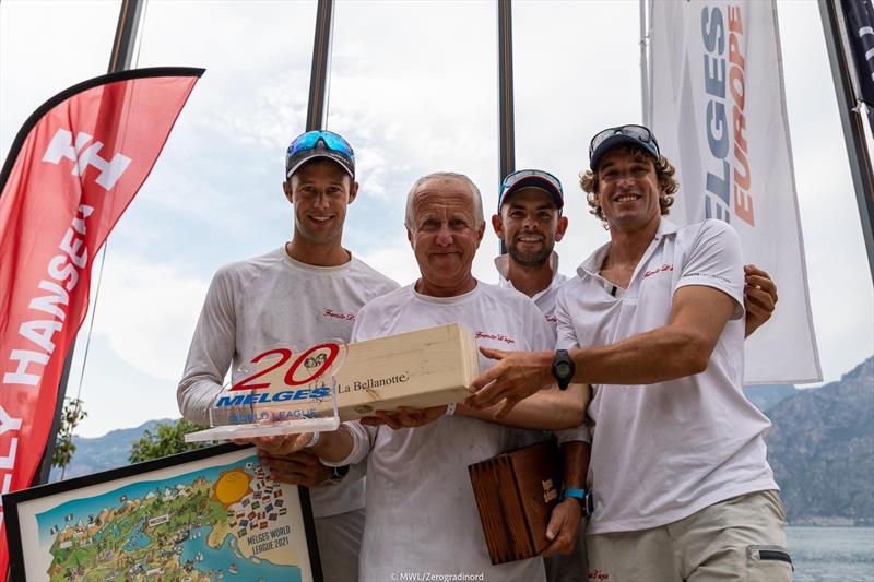 Melges World League Garda Lake Rally - Melges 20 podium photo copyright MWL / Zerogradinord taken at Fraglia Vela Malcesine and featuring the Melges 20 class