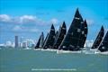 Bacardi Winter Series - Melges 24 racing on the stunning waters of Biscayne Bay against the Miami city skyline © Hannah Lee Noll