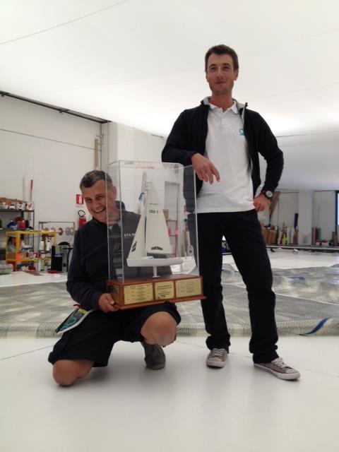 Carlo Fracassoli and Manlio Pozzoli with the Melges 24 Worlds' Trophy - the founders of the Quantum Pro Laghi Loft photo copyright Quantum Pro Laghi taken at  and featuring the Melges 24 class