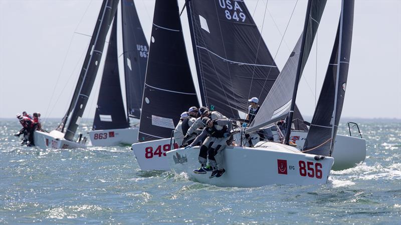 John Brown's (USA) 'Blind Squirrel' on tiebreak at front of Melges 24 fleet on day 5 of the 94th Bacardi Cup on Biscayne Bay photo copyright Matias Capizzano taken at Biscayne Bay Yacht Club and featuring the Melges 24 class