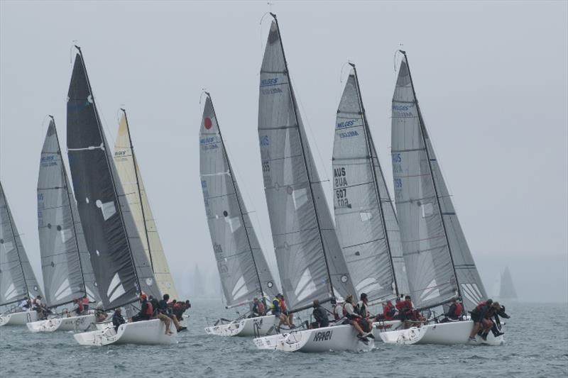 Day 2 - Melges 24 racing was tight all day - Musto Melges 24 Australian Nationals - photo © Ally Graham