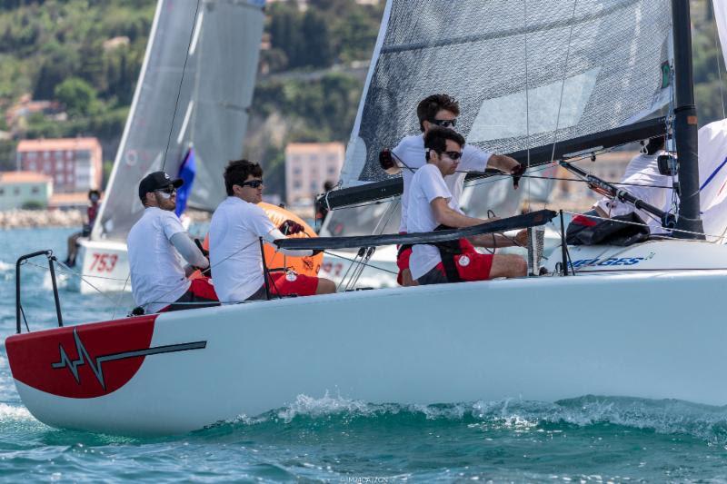 Team of Taki 4 ITA778 by Marco Zammarchi with Niccolo Bertola in helm is completeing the provisional podium, being the best Corinthian team after first day -2018 Melges 24 European Sailing Series - Day 1 photo copyright IM24CA / ZGN taken at Yacht Club Marina Portorož and featuring the Melges 24 class
