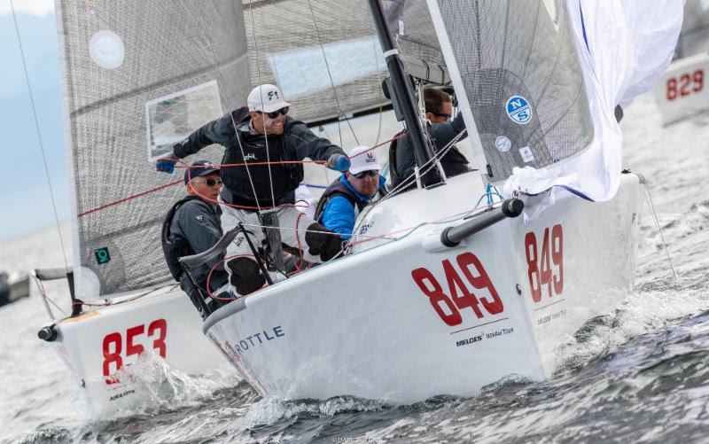 Brian Porter's Full Throttle USA849 scored 3 pts today and is leading the ranking - 2018 Melges 24 World Championship - Day 2 - photo © IM24CA/Zerogradinord