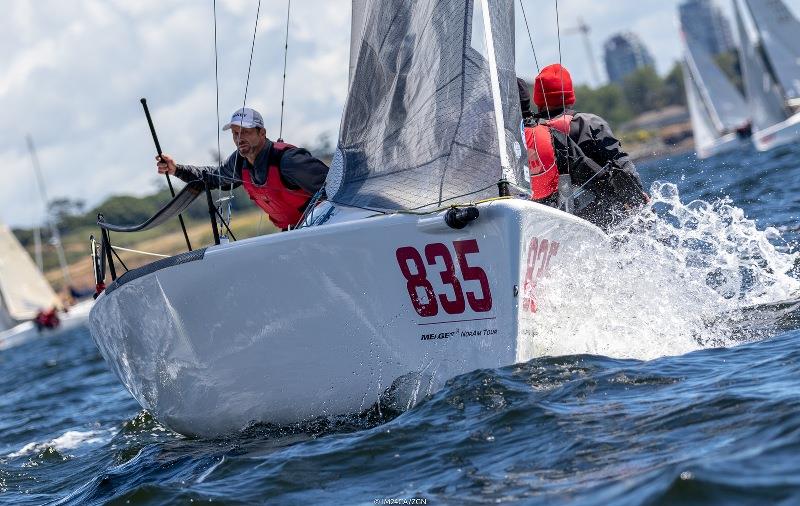 The boat of the day was 2017 Worlds Bronze medal team - Kevin Welch/Jason Rhodes' Mikey USA835, scoring third place from the first and two bullets from the two final races of the day photo copyright IM24CA / Zerogradinord taken at Royal Victoria Yacht Club, Canada and featuring the Melges 24 class