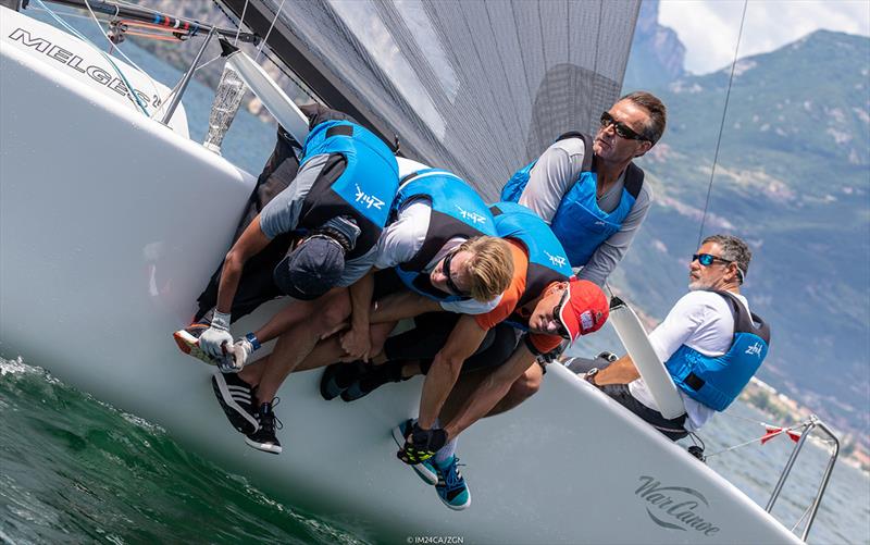 The Americans on board War Canoe USA841 (3-2-7 today) by Michael Goldfarb, at their second attendance in the 2018 Melges 24 European Sailing Series circuit, completed the overall podium as third photo copyright ZGN / IM24CA taken at  and featuring the Melges 24 class