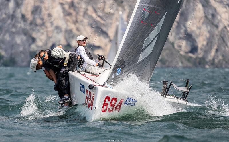 Top 6 was closed by Miles Quinton's Gill Race Team GBR694 (5-15-8) with Geoff Carveth helming, completing the Corinthian podium as third photo copyright ZGN / IM24CA taken at  and featuring the Melges 24 class