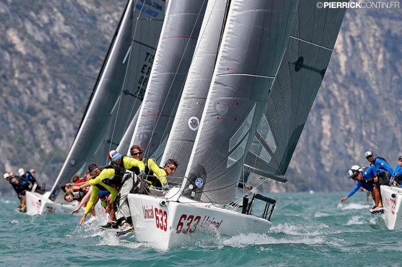 Caipirinha Junior (ITA633, 1-3-14) by the tandem Ivaldi-Benussi, winners of the first regatta today, has jumped up to the second place in the ranking - Melges 24 European Championship 2018 - photo © Pierrick Contin