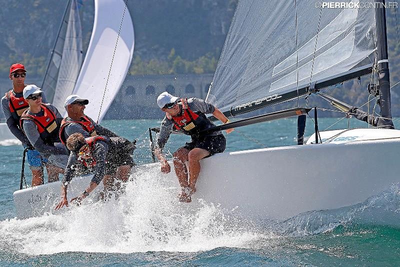 German family team White Room (GER677) of Michael Tarabochia with his sons and friends are currently on the second place in Corinthian division of the Melges 24 European Sailing Series photo copyright Pierrick Contin taken at  and featuring the Melges 24 class