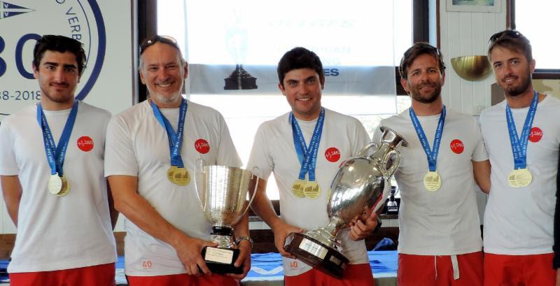 Italian Taki 4 ITA778 of Marco Zammarchi Niccolo Bertola in helm and Giacomo Fossati calling the tactics, Giovanni Bannetta, Pietro Seghezza, Gianluca Derubeis and Lorenzo Piccioni aboard through the season - double winner of Melges 24 Europeans photo copyright Piret Salmistu taken at  and featuring the Melges 24 class