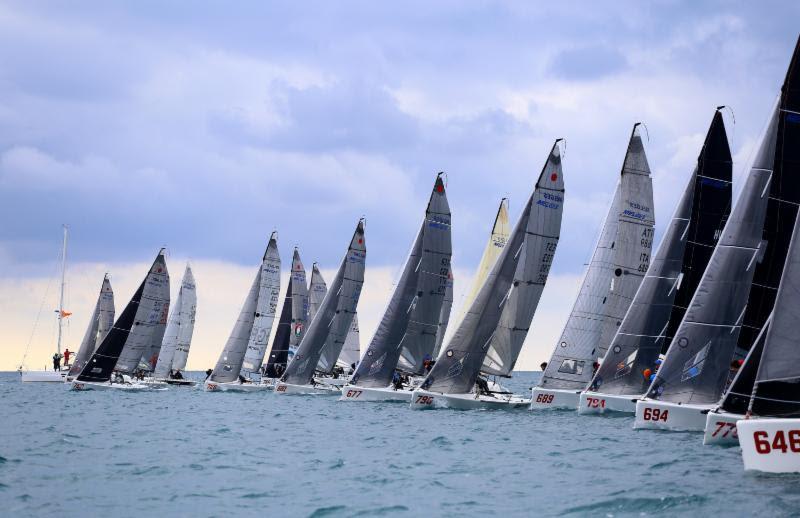 Melges 24 fleet in Portoroz - Day One of the 2109 Melges 24 European Sailing Series' 1st event  - photo © Andrea Carloni