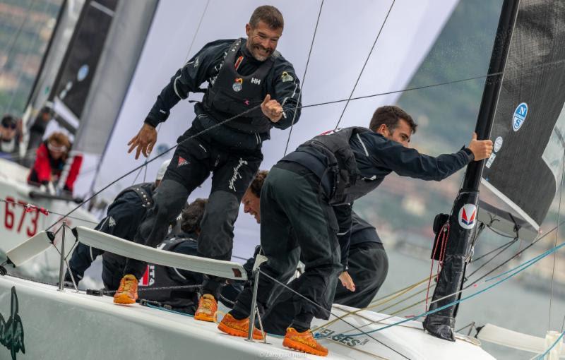 Andrea Pozzi's Bombarda ITA860 finished second on Day One in Malcesine photo copyright IM24CA / Zerogradinord taken at Fraglia Vela Malcesine and featuring the Melges 24 class