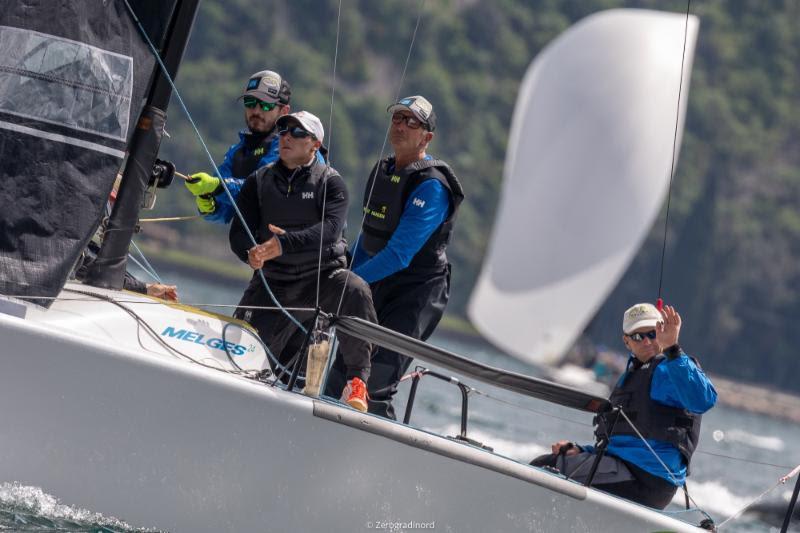 Andrea Racchelli's Altea ITA722 posted another bullet today - 2019 Melges 24 European Sailing Series photo copyright IM24CA / Zerogradinord taken at Fraglia Vela Malcesine and featuring the Melges 24 class