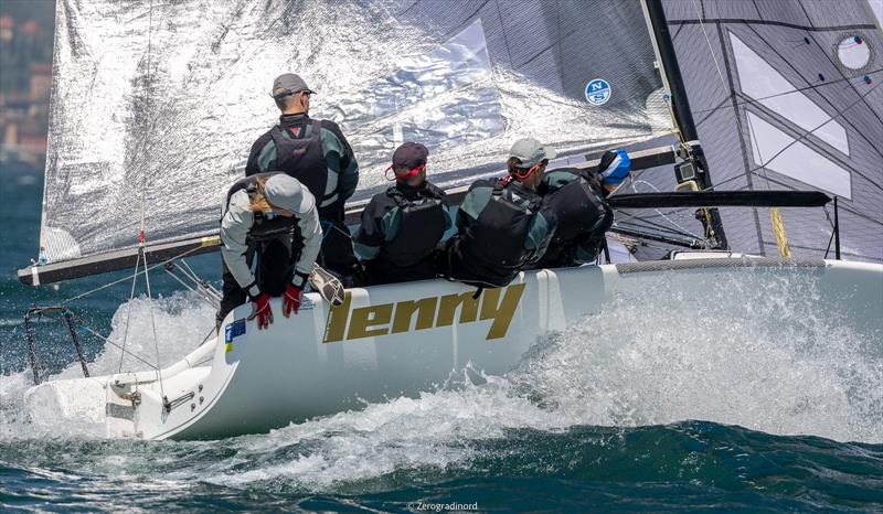 After day 1 of the Melges 24 European Sailing Series at Garda, the leader of the provisional Corinthian ranking is Lenny - Tõnu Tõniste - photo © Zerogradinord / IM24CA