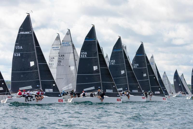 Richard Reid' s Zingara (CAN811) had great starts and solid racing to maintain the overnight lead once again at the 2019 Melges 24 North American Championship - photo © Bill Crawford - Harbor Pictures Company