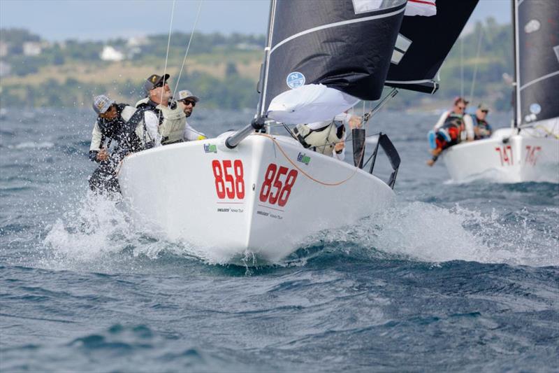 Travis Weisleder's Lucky Dog/Gill Race Team got serious on Day Two winning both races and moving up the leaderboard to second place overall - 2019 Melges 24 North American Championship photo copyright Bill Crawford - Harbor Pictures Company taken at Grand Traverse Yacht Club and featuring the Melges 24 class