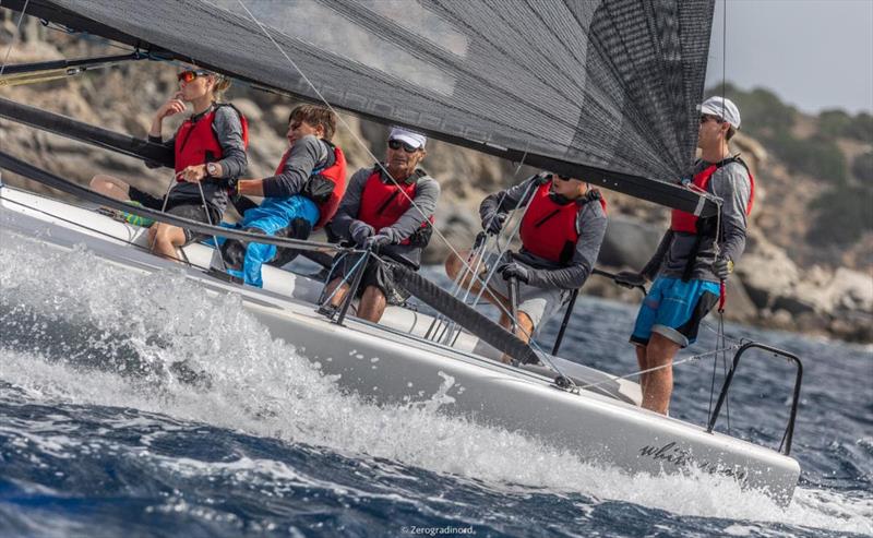 White Room GER677 of Michael Tarabochia with his son Luis Tarabochia helming, is third in the Corinthian standings after Day Two of the 2019 Melges 24 Pre-Worlds photo copyright IM24CA/Zerogradinord taken at  and featuring the Melges 24 class