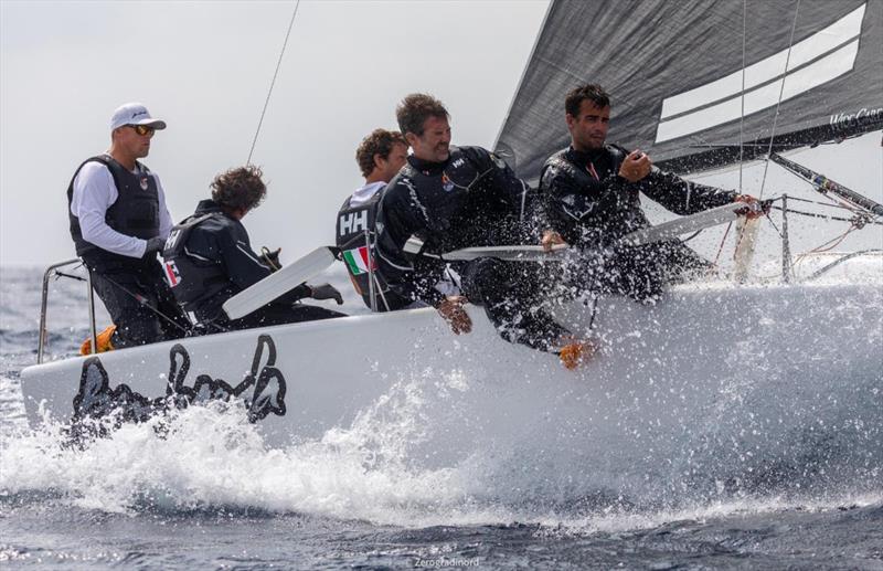 Bombarda ITA860 (7-4-1 today) by Andrea Pozzi, with Matteo Ivaldi on tactics, retains control of the provisional ranking - 2019 Melges 24 Pre-Worlds photo copyright IM24CA/Zerogradinord taken at  and featuring the Melges 24 class