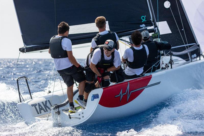 Marco Zammarchi's Taki 4 ITA778 with Niccolo Bertola in helm, climbed to the overall second and Corinthian division's gold at the Melges 24 Pre-Worlds in Villasimius photo copyright IM24CA/Zerogradinord taken at  and featuring the Melges 24 class