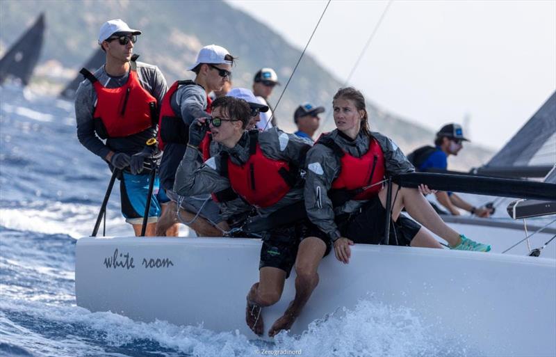 White Room GER677 of Michael Tarabochia with his son Luis Tarabochia helming, completes the Corinthian podium of the Melges 24 Pre-Worlds as third photo copyright IM24CA/Zerogradinord taken at  and featuring the Melges 24 class
