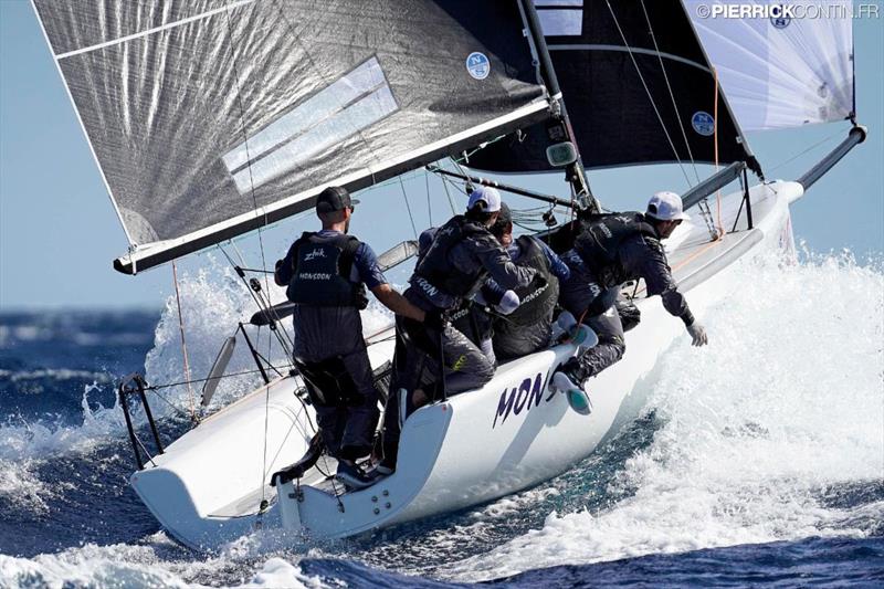 Monsoon USA851 of Bruce Ayres (4-6-1), with Mike Buckley calling the tactics, was the winner of the last race of today and occupies second position in the provisional ranking - 2019 Melges 24 World Championship photo copyright Pierrick Contin / IM24CA taken at Lega Navale Italiana and featuring the Melges 24 class