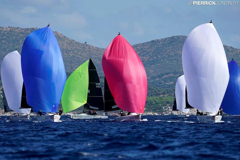 International Melges 24 fleet at the 2019 Melges 24 World Championship in Villasimius, Sardinia, Italy photo copyright Pierrick Contin / IM24CA taken at  and featuring the Melges 24 class