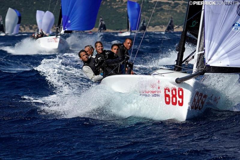 There's nothing like downwind on a Melges 24! The 2019 Melges 24 World Championship in Villasimius, Sardinia, Italy photo copyright Pierrick Contin / IM24CA taken at  and featuring the Melges 24 class