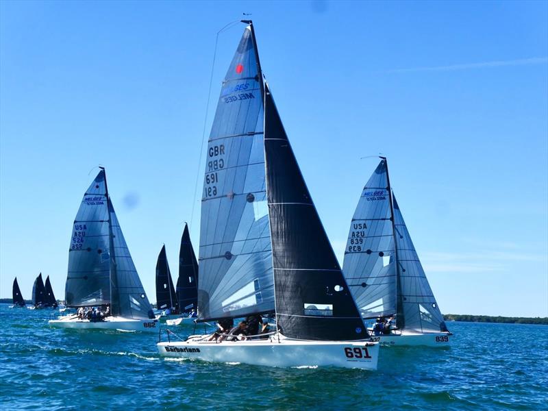 Uphill action at the 2020 Melges 24 Winter Series - photo © Image courtesy of Kathleen Tocke 