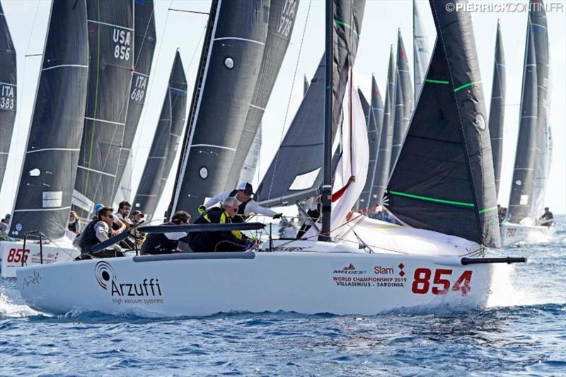Reigning Melges 24 World and European Champion Maidollis of Gianluca Perego with Carlo Fracassoli at the helm. - photo © Pierrick Contin / IM24CA
