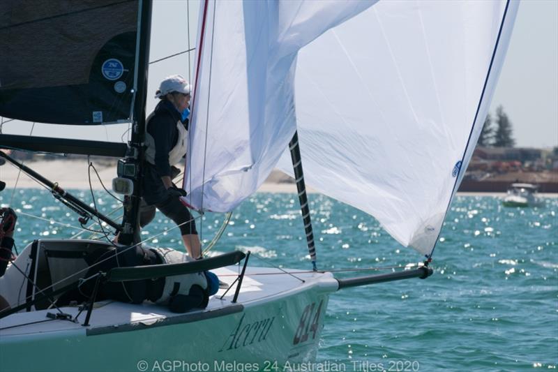 Glenda and Kevin Nixon's Accru sits fourth overall after Day 1 - 2020 Australian Melges 24 Nationals - photo © Ally Graham