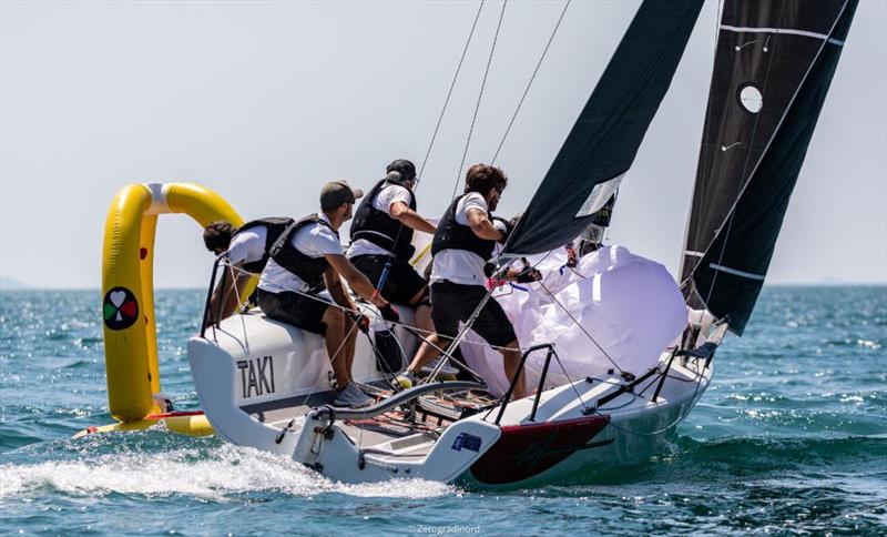 Taki 4 by Marco Zammarchi ITA778 with Niccolo Bertola at the helm - 2020 Melges 24 European Sailing Series Event #1 in Torbole, Italy - photo © Zerogradinord / IM24CA