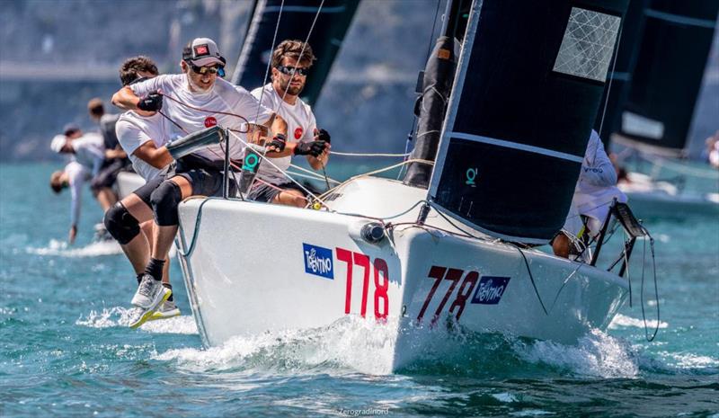 Marco Zammarchi's Taki 4 ITA778 with Niccolo Bertola at the helm - 2020 Melges 24 European Sailing Series Event #1 in Torbole, Italy - photo © Zerogradinord / IM24CA