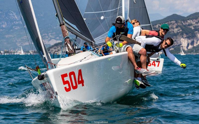 Disco Volante GER504 of Sebastian Gastl - 2020 Melges 24 European Sailing Series Event #1 in Torbole, Italy photo copyright Zerogradinord / IM24CA taken at  and featuring the Melges 24 class