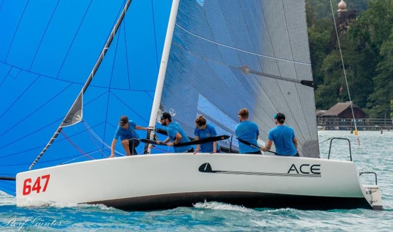 ACE GER647 of Jannes Wiedemann at the 2020 Melges 24 European Sailing Series Event #2 in Attersee, Austria photo copyright Günter Storf taken at  and featuring the Melges 24 class