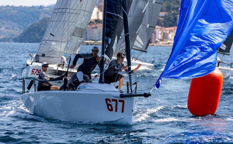 White Room GER677 of Michael Tarabochia with Luis Tarabochia at the helm is second best Corinthian team on Day One at the Melges 24 European Sailing Series Event #3 in Portoroz, Slovenia - photo © Zerogradinord / IM24CA 