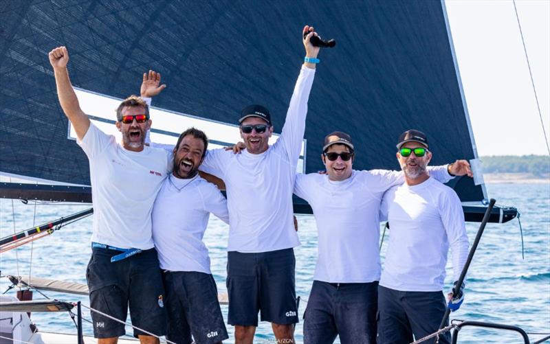 Peter Karrie's team Nefeli GER673 with Niccolo Bianchi, Carlo Zermini, Alessandro Franci and Saverio Cigliano - the winner of the 2020 Melges 24 European Sailing Series Event #3 in Portoroz, Slovenia photo copyright Zerogradinord / IM24C taken at Yacht Club Marina Portorož and featuring the Melges 24 class