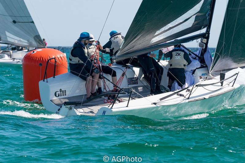 Nixon family on Accru - Melges 24 NSW Championships photo copyright Ally Graham taken at Lake Macquarie Yacht Club and featuring the Melges 24 class