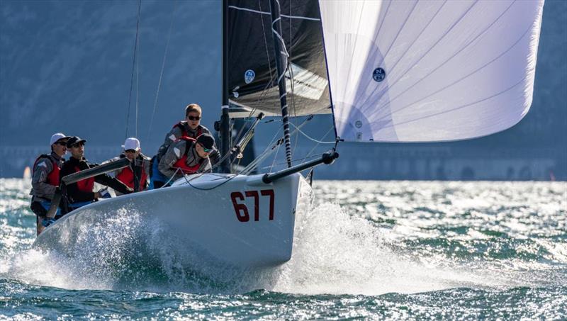 White Room GER 677 of Michael Tarabochia with Luis Tarabochia at the helm - Melges 24 European Sailing Series 2021 - Event 1 - Malcesine, Italy - photo © IM24CA / Zerogradinord