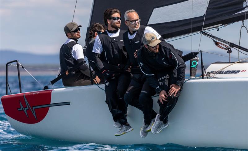 Taki 4 ITA778 of Marco Zammarchi with Niccolo Bertola at the helm - Talamone, Italy 2021 - Italian Melges 24 Tour 2021 photo copyright IM24CA / Zerogradinord taken at Fraglia Vela Riva and featuring the Melges 24 class