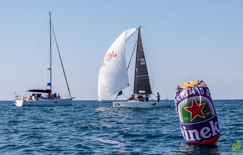 Jeko Team ITA638 of Marco Cavallini grabbed a bullet in Corinthian division with a third result in Race Four in overall fleet on Day Two at the Melges 24 European Championship 2021 in Portoroz photo copyright IM24CA / ZGN taken at Yacht Club Marina Portorož and featuring the Melges 24 class