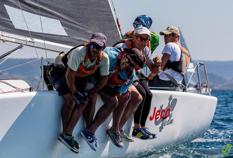 Corinthian Jeco Team ITA638 of Marco Cavallini scored second and third places in overall ranking on Day Four at the Melges 24 European Championship 2021 in Portoroz photo copyright IM24CA / ZGN taken at Yacht Club Marina Portorož and featuring the Melges 24 class