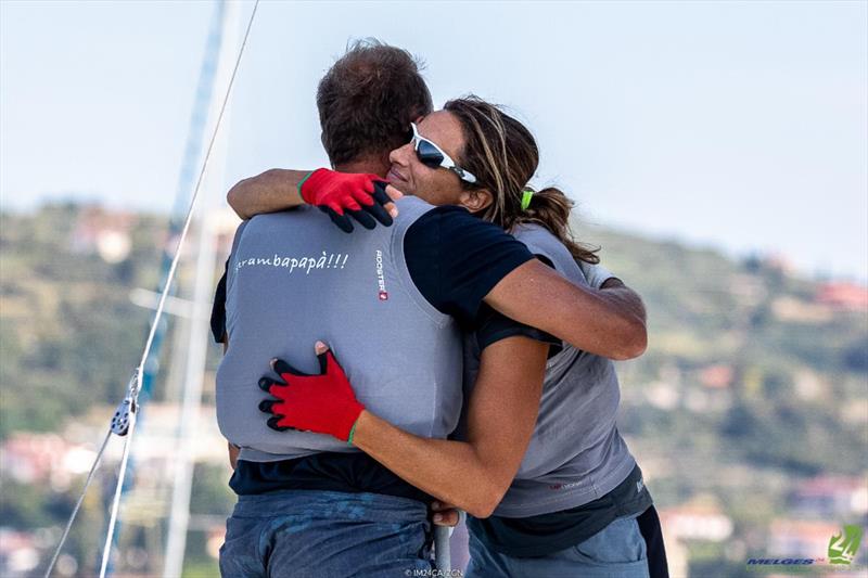 Former Italian Olympian Michele Paoletti at the helm of Strambapapà ITA689, wins the final race of the Melges 24 European Championship 2021 photo copyright IM24CA / ZGN taken at Yacht Club Marina Portorož and featuring the Melges 24 class