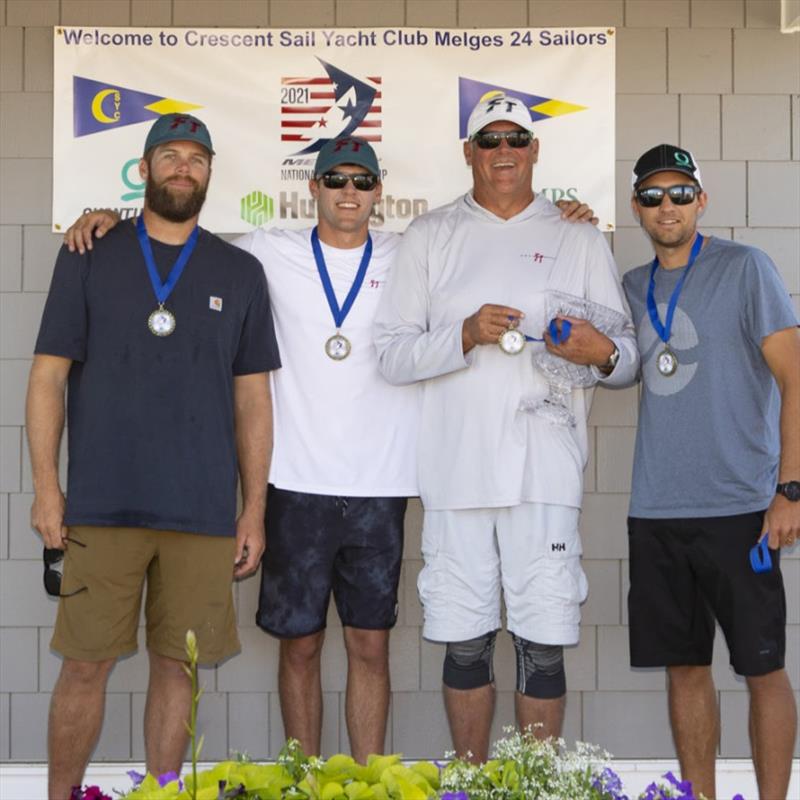 2021 U.S. Melges 24 National Champions - Full Throttle - Brian Porter, RJ Porter, Matt Woodworth, Bri Porter and Austin Colpaert photo copyright U.S. Melges 24 Class Association taken at Crescent Sail Yacht Club and featuring the Melges 24 class