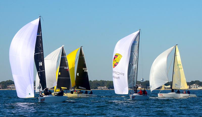 Bora Gulari [USA820] with his crew of Kyle Navin, Norman Berge, Ian Liberty and American Magic's CEO/Skipper Terry Hutchinson took second in the inaugural Bushwhacker Cup with a 4-5-1-2-2 record photo copyright Talbot Wilson taken at Pensacola Yacht Club and featuring the Melges 24 class