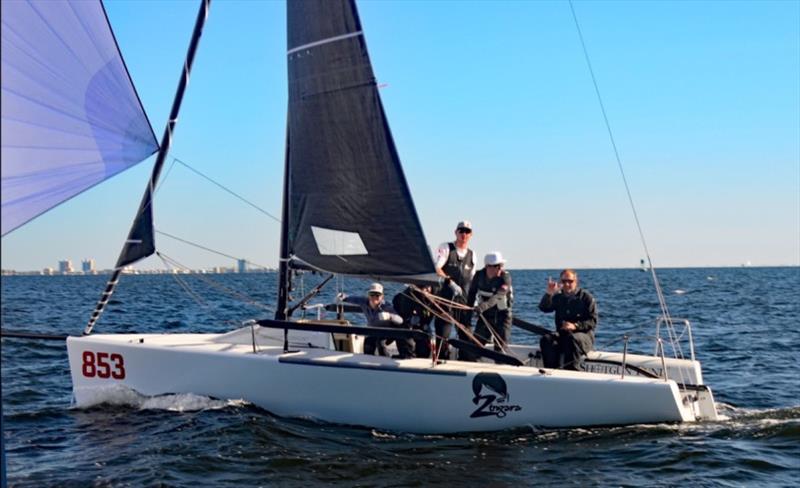 Hang Loose, mates. Canadian Richard Reid's 'Zingara' came all the way from Port Credit, Ont, to Northwest Florida to win first place overall in the 2021 Bushwhacker Cup hosted by Pensacola Yacht Club photo copyright Talbot Wilson taken at Pensacola Yacht Club and featuring the Melges 24 class