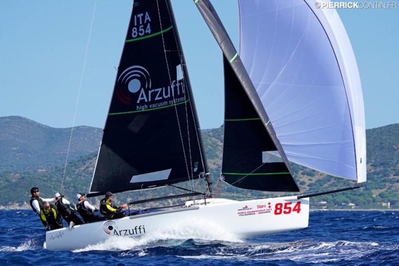 Maidollis ITA854 of Gian Luca Perego, helmed by Carlo Fracassoli is the reigning Melges 24 World Champion, crowned at the Melges 24 Worlds in Villasimius, Sardinia, Italy in October 2019 - photo © Pierrick Contin