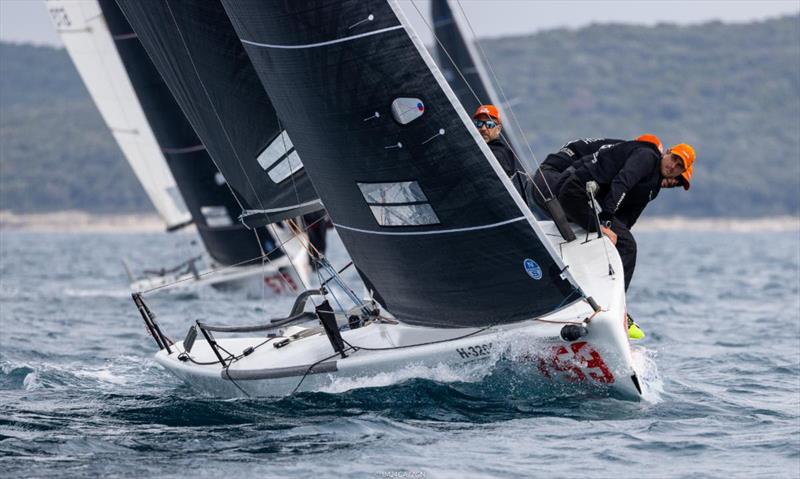 Third best Corinthian team is Seven-Five-Nine HUN759 of Akos Csolto occupying fourth position with 18 points after Day One of the first event of the Melges 24 European Sailing Series 2022 in Rovinj, Croatia photo copyright IM24CA / Zerogradinord taken at  and featuring the Melges 24 class